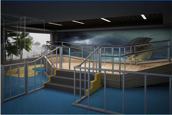 臺風(fēng)地震體驗館模型