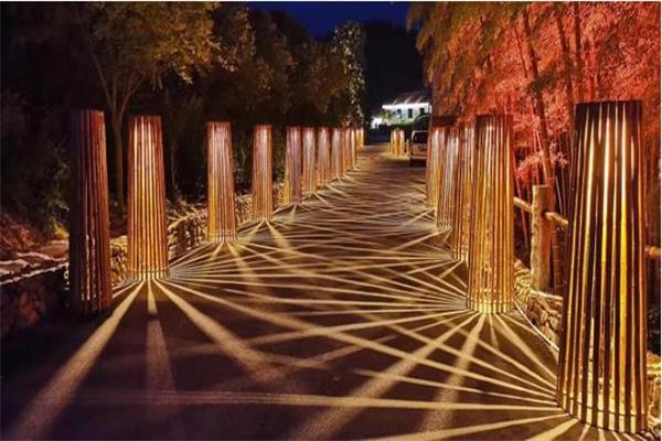 景區林木夜游投影效果