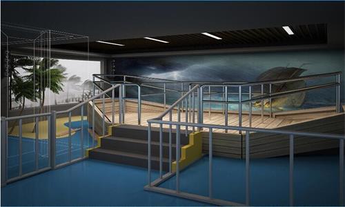 臺(tái)風(fēng)地震科普館三D效果圖